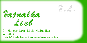 hajnalka lieb business card